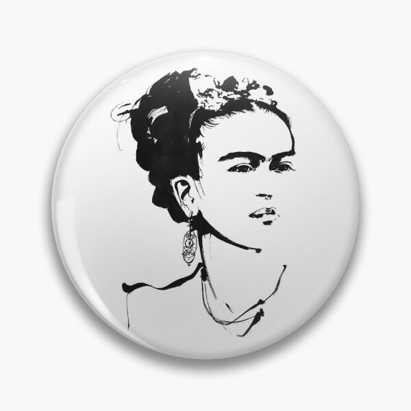 Item preview, Frida Kahlo black and white portrait designed and sold by BadaBlingLtd21.
