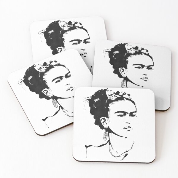 Item preview, Frida Kahlo black and white portrait designed and sold by BadaBlingLtd21.