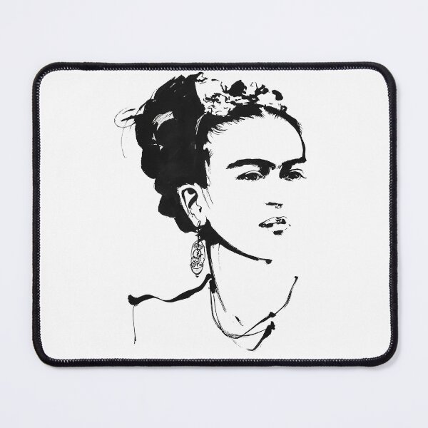 Item preview, Frida Kahlo black and white portrait designed and sold by BadaBlingLtd21.