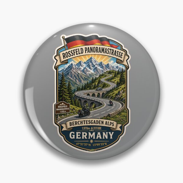 Item preview, Rossfeld Panoramastrasse panoramastraße Germany Motorcycle Sticker & TShirt 10 designed and sold by OuterShellUK.