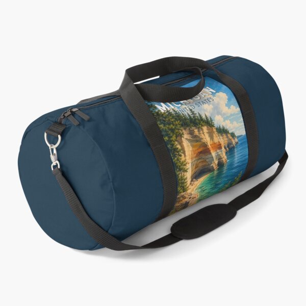 Item preview, Michigan Illustration Travel Art Vintage designed and sold by KrisSidDesigns.