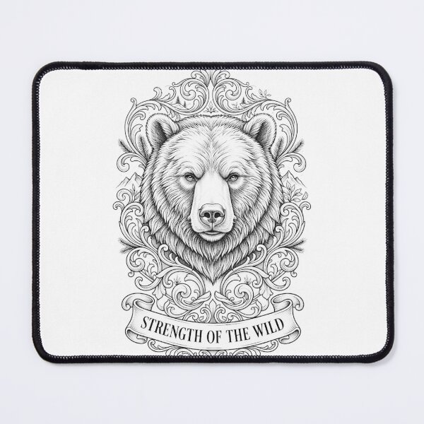 Item preview, Strength of the Wild — Bear Head Dotwork Tattoo Art designed and sold by NikmaArt.