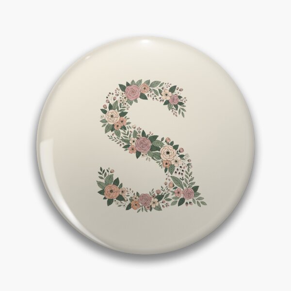 Item preview,  Decorative Floral Letter S Botanical Monogram designed and sold by ITCHAWAWAA.