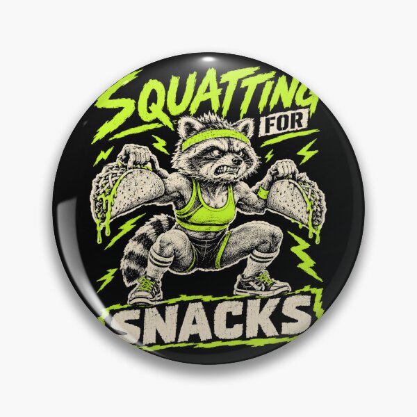 Item preview, Squatting For Snacks Funny Aerobics Raccoon designed and sold by macadolie.
