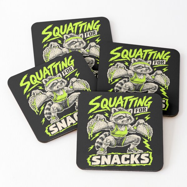 Item preview, Squatting For Snacks Funny Aerobics Raccoon designed and sold by macadolie.