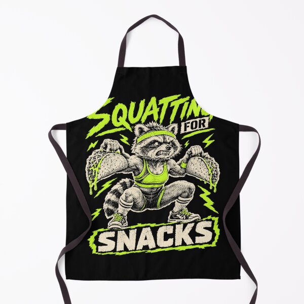 Item preview, Squatting For Snacks Funny Aerobics Raccoon designed and sold by macadolie.