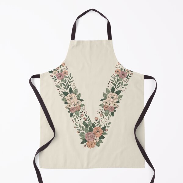 Item preview, Decorative Floral Letter V Botanical Monogram designed and sold by ITCHAWAWAA.