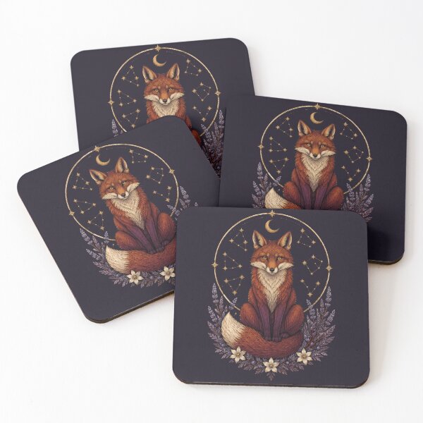 Item preview, Zodiac Fox Under the Stars designed and sold by printheavenart.