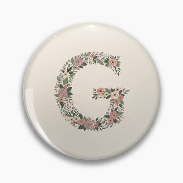 Item preview, Decorative Floral Letter G Botanical Monogram designed and sold by ITCHAWAWAA.