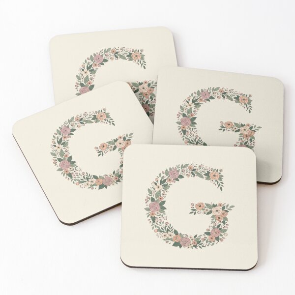 Item preview, Decorative Floral Letter G Botanical Monogram designed and sold by ITCHAWAWAA.
