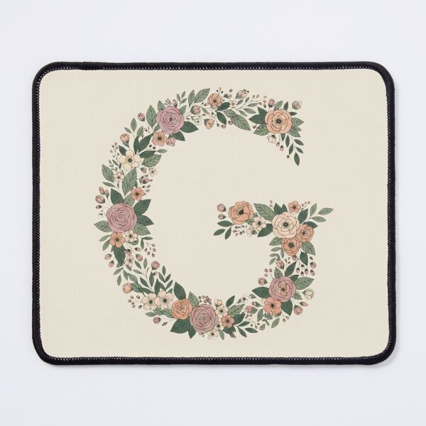 Item preview, Decorative Floral Letter G Botanical Monogram designed and sold by ITCHAWAWAA.