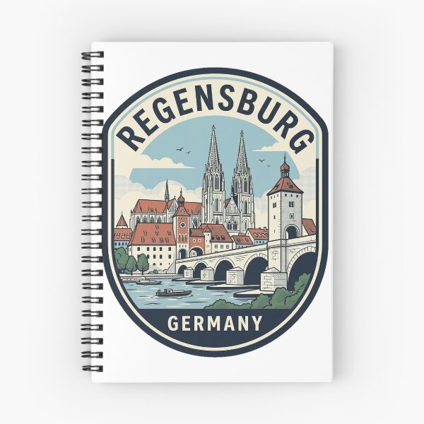 Item preview, Vintage Regensburg Germany Travel Badge Retro Landscape designed and sold by k3rstman1.