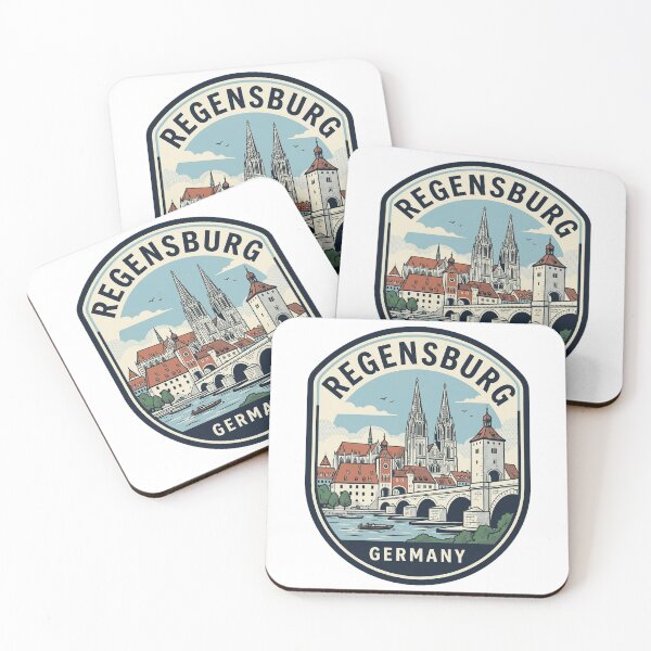 Artikelvorschau, Vintage Regensburg Deutschland Reiseabzeichen Retro-Landschaft entworfen und verkauft von k3rstman1.