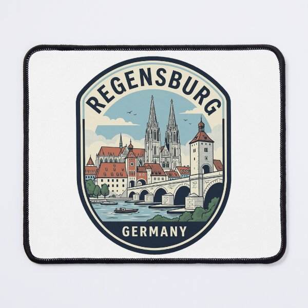 Item preview, Vintage Regensburg Germany Travel Badge Retro Landscape designed and sold by k3rstman1.