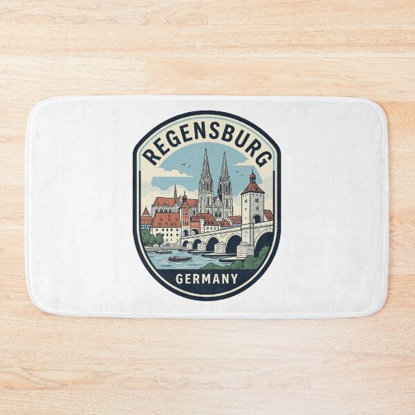 Item preview, Vintage Regensburg Germany Travel Badge Retro Landscape designed and sold by k3rstman1.