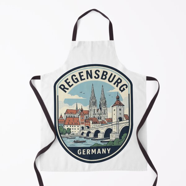 Artikelvorschau, Vintage Regensburg Deutschland Reiseabzeichen Retro-Landschaft entworfen und verkauft von k3rstman1.
