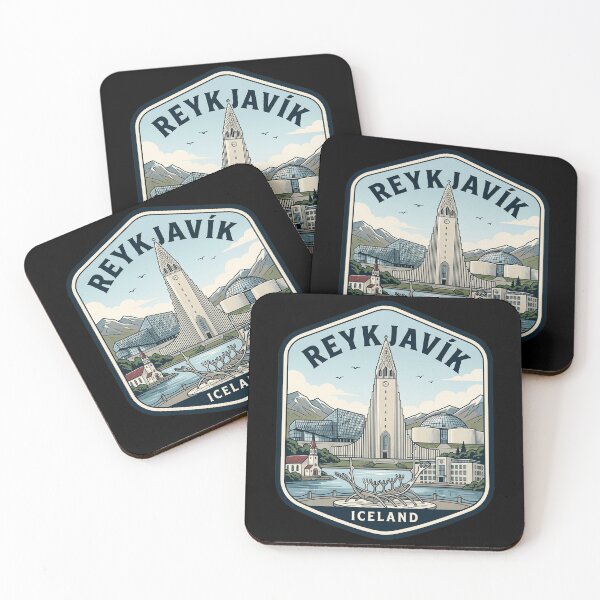 Item preview, Reykjavik Iceland Vintage Travel Badge Emblem designed and sold by k3rstman1.