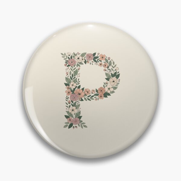 Item preview,  Decorative Floral Letter P Botanical Monogram designed and sold by ITCHAWAWAA.