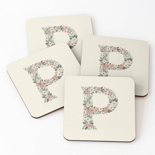 Item preview,  Decorative Floral Letter P Botanical Monogram designed and sold by ITCHAWAWAA.