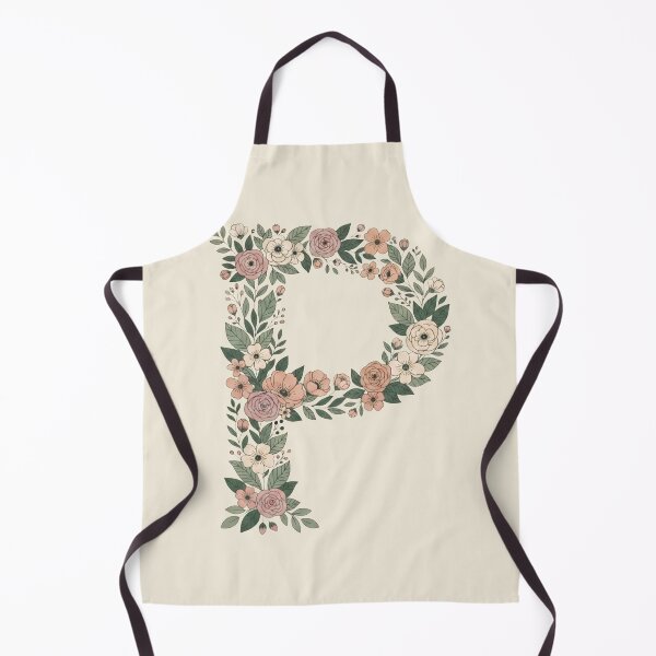 Item preview, Decorative Floral Letter P Botanical Monogram designed and sold by ITCHAWAWAA.