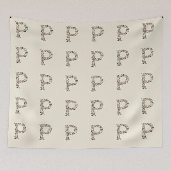 Item preview,  Decorative Floral Letter P Botanical Monogram designed and sold by ITCHAWAWAA.