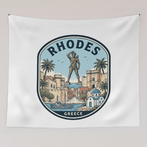 Item preview, Rhodes Greece Colossus Travel Emblem designed and sold by k3rstman1.
