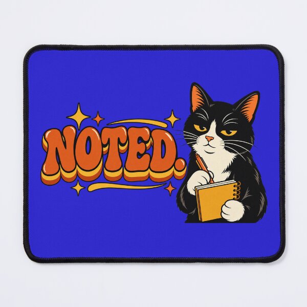 Item preview, NOTED Cat - Sarcastic Notebook Cat Retro Design designed and sold by Retro Whiskers.