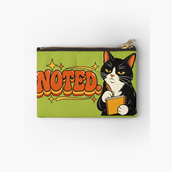 Item preview, NOTED Cat - Sarcastic Notebook Cat Retro Design designed and sold by Retro Whiskers.