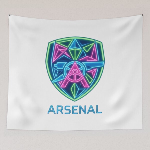 Item preview, Neon Geometric Arsenal Cannon Shield Crest designed and sold by annaarthk.