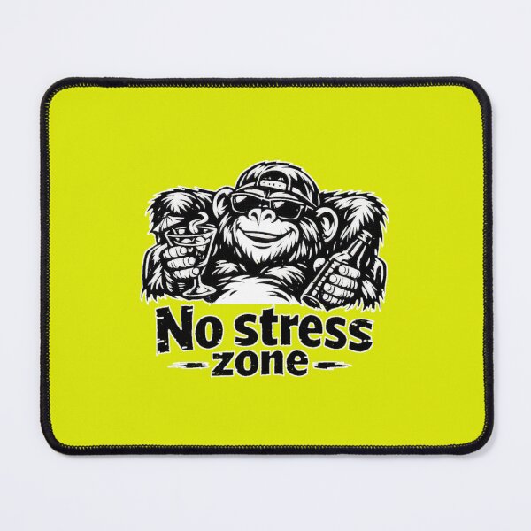 Item preview, No Stress Zone – Chill Gorilla Cartoon Design designed and sold by Cabrasco.