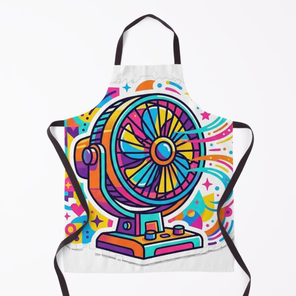 Item preview, Colorful Electric Fan Sticker | Pop Art Retro Sticker | Vibrant Geometric Vinyl Decal designed and sold by RoyArt0.