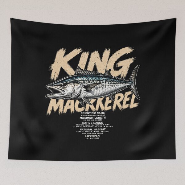 Item preview, King Mackerel Fish Art Print for Ocean Lovers designed and sold by rafaeltto.