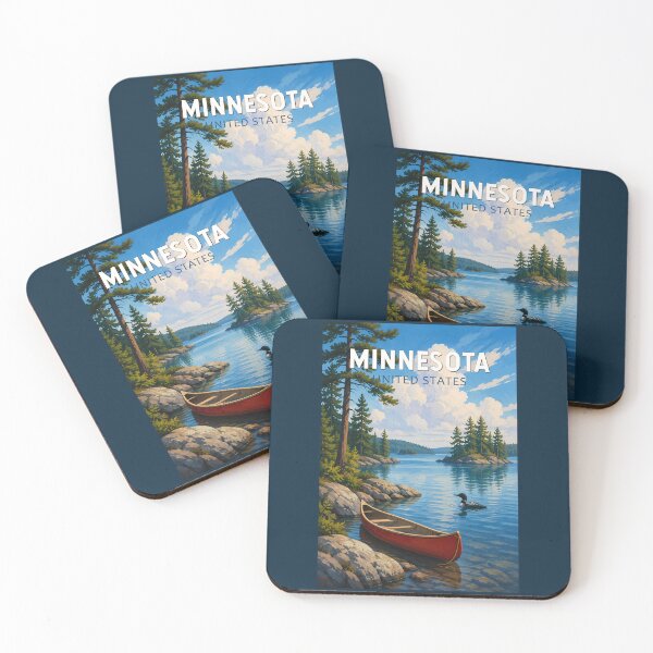 Item preview, Minnesota Illustration Travel Art Vintage designed and sold by KrisSidDesigns.