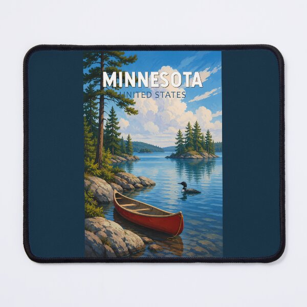 Item preview, Minnesota Illustration Travel Art Vintage designed and sold by KrisSidDesigns.