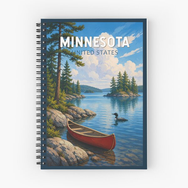 Item preview, Minnesota Illustration Travel Art Vintage designed and sold by KrisSidDesigns.
