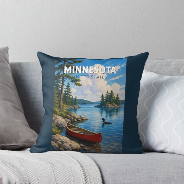 Item preview, Minnesota Illustration Travel Art Vintage designed and sold by KrisSidDesigns.