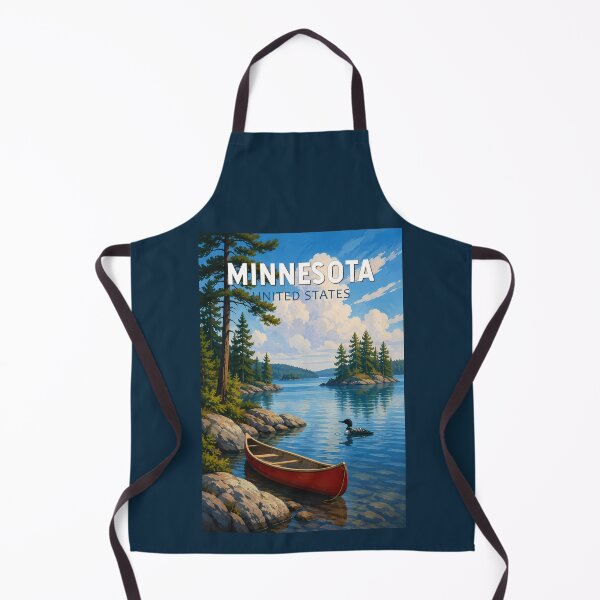 Item preview, Minnesota Illustration Travel Art Vintage designed and sold by KrisSidDesigns.
