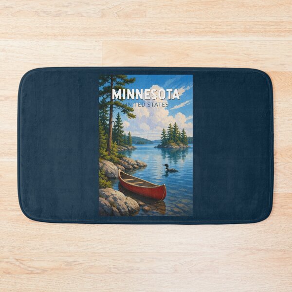 Item preview, Minnesota Illustration Travel Art Vintage designed and sold by KrisSidDesigns.