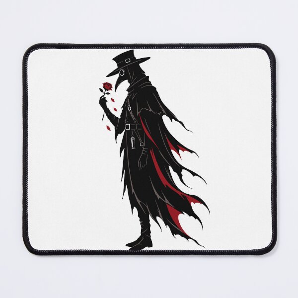 Item preview, Plague Doctor Holding a Red Rose Gothic Art designed and sold by Sunday.Supply.