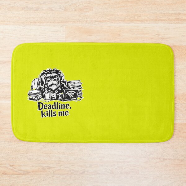 Item preview, Deadline Kills Me – Funny Overworked Chimp Cartoon Design designed and sold by Cabrasco.