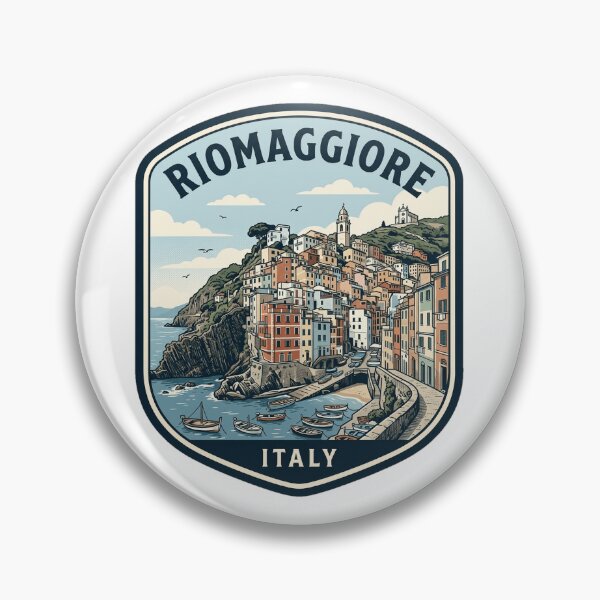 Item preview, Riomaggiore Italy Cinque Terre Vintage Travel Emblem designed and sold by k3rstman1.