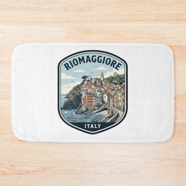 Item preview, Riomaggiore Italy Cinque Terre Vintage Travel Emblem designed and sold by k3rstman1.