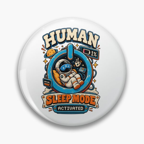 Item preview, Human Sleep Mode Activated – Funny Tired Astronaut Coffee Lover designed and sold by NarpLTD.