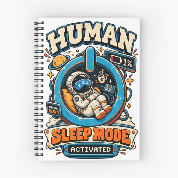 Item preview, Human Sleep Mode Activated – Funny Tired Astronaut Coffee Lover designed and sold by NarpLTD.