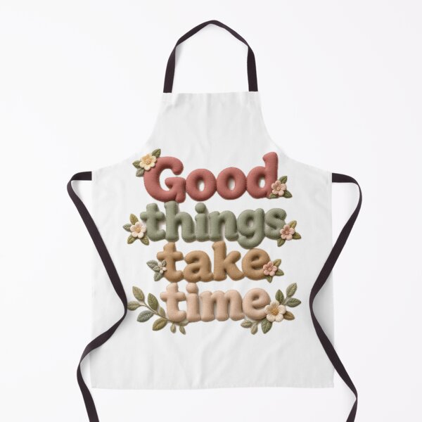 Item preview, Good Things Take Time Floral Typography designed and sold by HappyOops.
