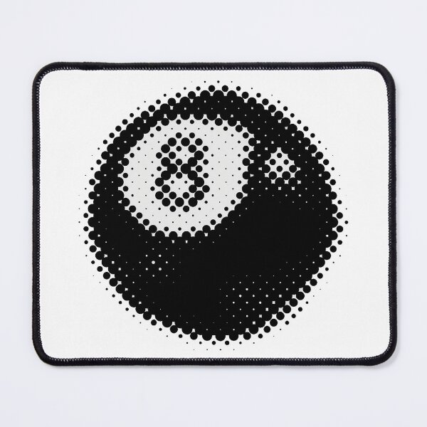 Item preview, 8 ball billiards black halftone vintage designed and sold by HexRelic.