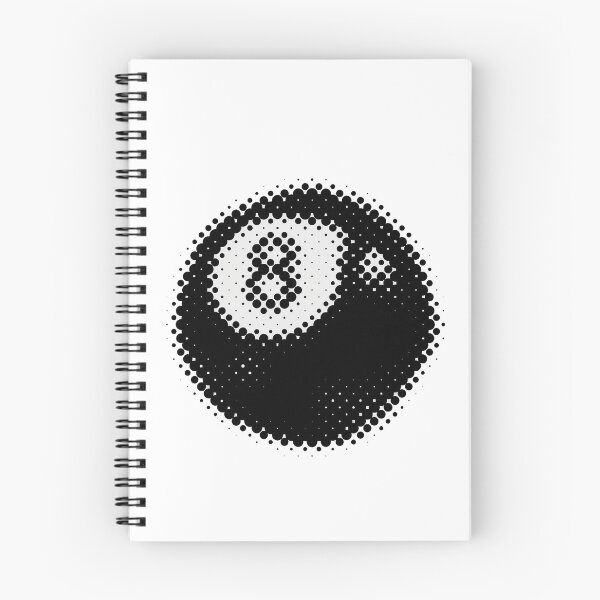 Item preview, 8 ball billiards black halftone vintage  designed and sold by HexRelic.