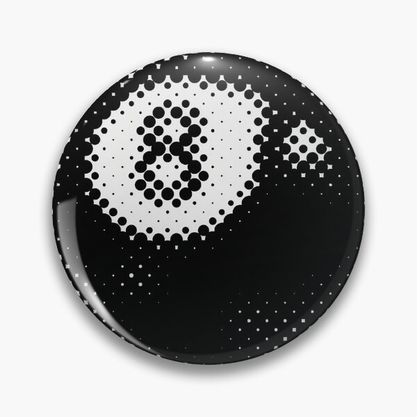 Item preview, 8 ball billiards black halftone vintage  designed and sold by HexRelic.