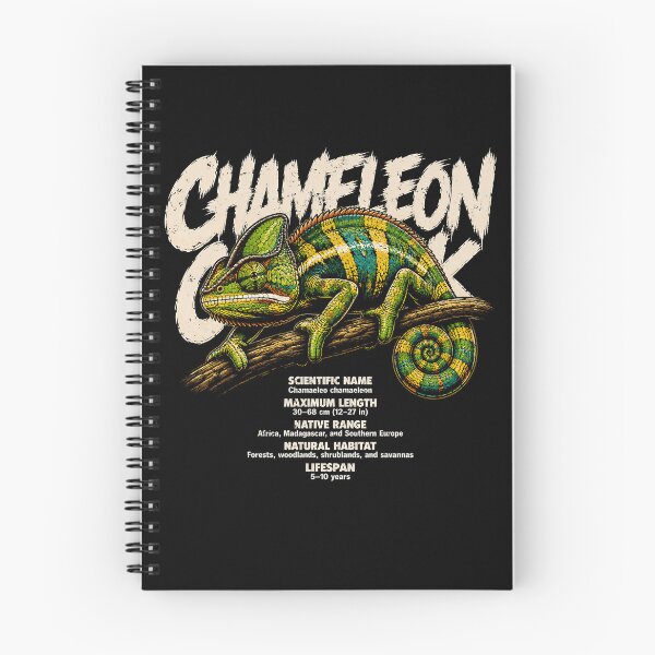 Item preview, Colorful chameleon illustration with scientific details designed and sold by rafaeltto.