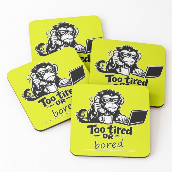 Item preview, Too Tired Monkey – Funny Workday Cartoon Design designed and sold by Cabrasco.